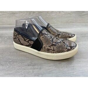 Vince Blair-5 E2137LN Women's 6M Brown Snakeskin Leather Slip-On Casual Sneaker